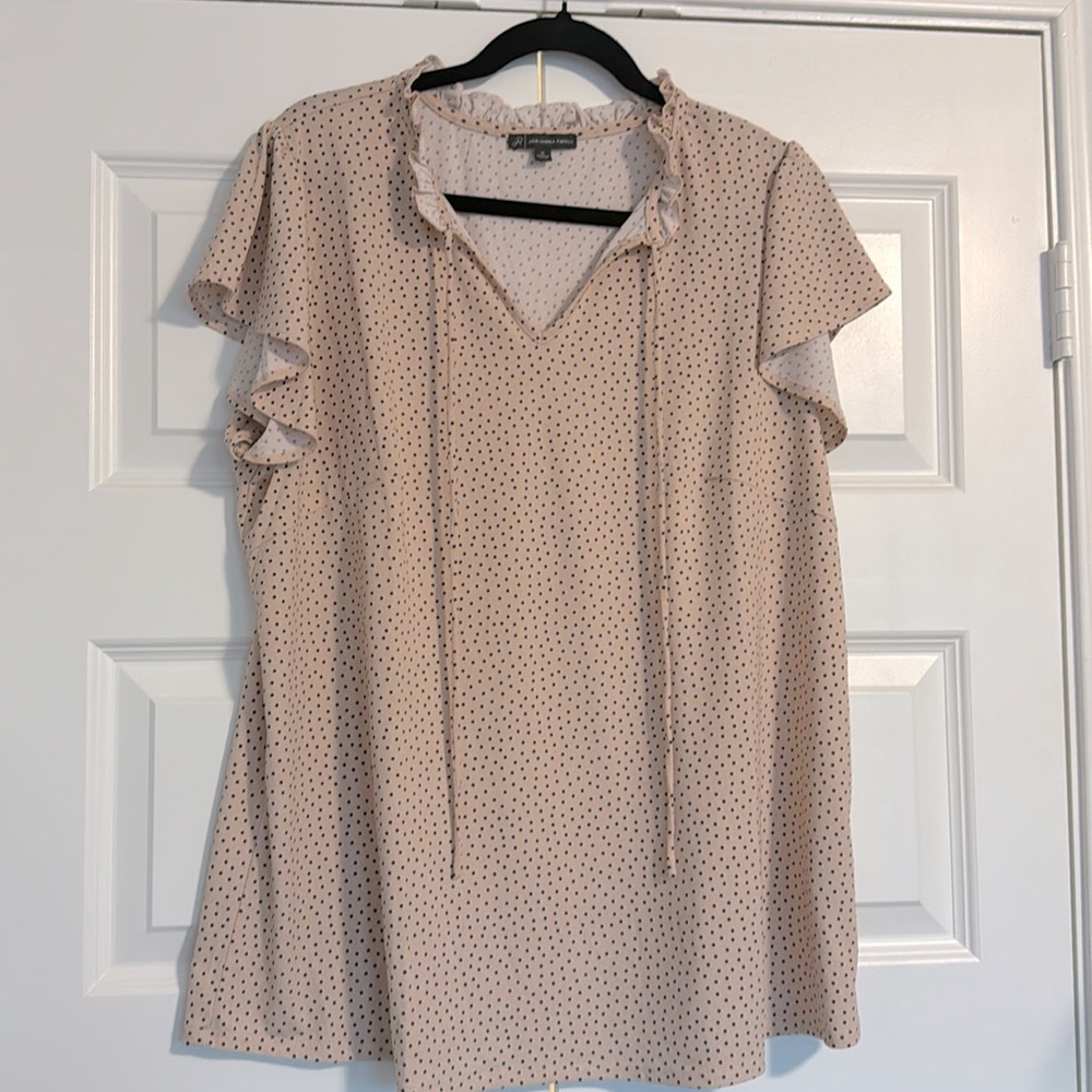 1X Polka Dot Blouse